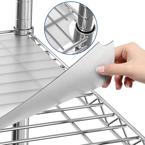 Sterling Shelf Liners Wire Shelf Liner 18 x 48 - for Wire Shelf System - 4 Pack in Clear - Plastic Wire Shelving Shelf Mats - Click to Buy