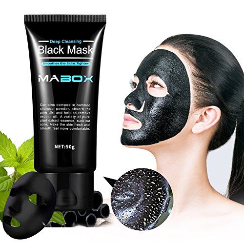 Mabox Blackhead Remover Mask Blackhead Cleansing Mask Cleaner Face Mask/Deep Clean Blackhead/Farewell Strawberry Nose/Blackhead Killer Facial Masks Black 50ml - Click to Buy