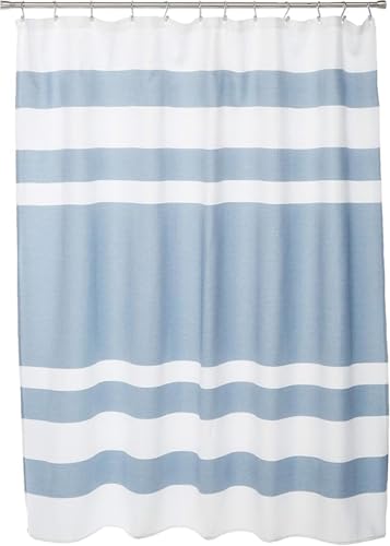 Spa Waffle Shower Curtain with 3M Treatment Blue 72x72 - Click to Buy