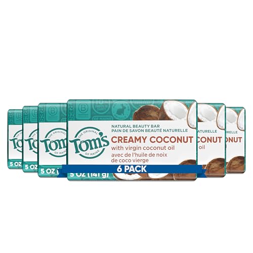 Tom's of Maine Natural Beauty Bar Soap With Virgin Oil, Coconut, 5 Ounce, 6 Count - Click to Buy