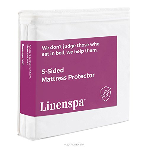 Linenspa Matratzenschoner aus glattem Stoff, 100% wasserdicht, hypoallergen, nur Oberflächen-Schutz, Vinylfrei