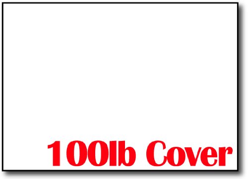 Lot de 100 feuilles cartonnées ultra épaisses 12,7 x 17,8 cm - Couverture blanche de 45,4 kg - Pour invitations, cartes postales, cartes d'index - Click to Buy