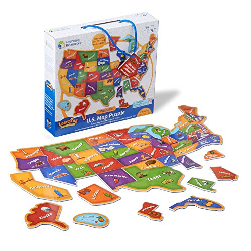 Learning Resources LER7714 Magnetic U.S. Map Puzzle (45 Pieces)