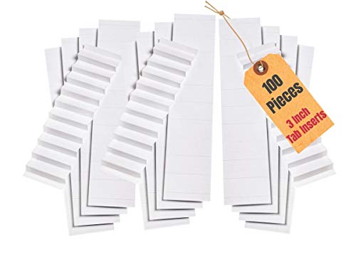 1InTheOffice Hanging Folder Tab Inserts, 3-1/2", 100/Pack (3") - Click to Buy