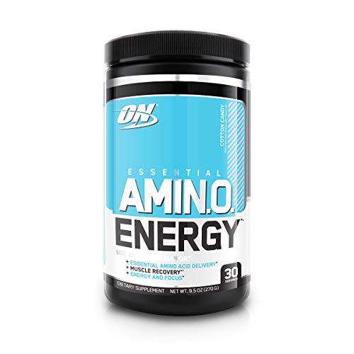 Optimum Nutrition Amino Energy - Pre Workout with Green Tea, BCAA, Amino Acids, Keto Friendly, Green Coffee Extract, Energy Powder - Cotton Candy, 30 Servings - Click to Buy