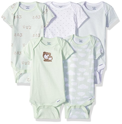 Gerber Baby 5 Pack Onesies, Teddy, 0-3 Months - Click to Buy