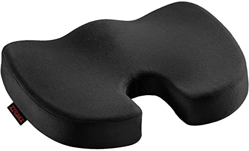 Ziraki Seat Cushion Pillow For Office Chair - Orthopedic Design - 100% Memory Foam Supports & Protects Sciatica, Coccyx, Tailbone Pain And Back Support -Ideal Gift For Home Office, or Car Driver Black - Click to Buy
