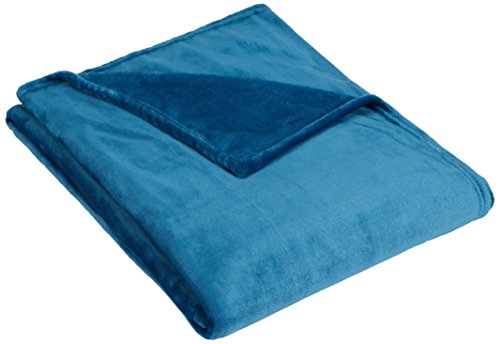 Amazon Brand - Pinzon Velvet Plush Blanket, Twin, Teal - Click to Buy