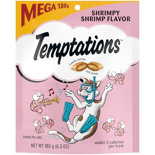 Temptations Classic Crunchy and Soft Cat Treats Shrimpy Shrimp Flavor, 6.3 oz. Pouch - Click to Buy