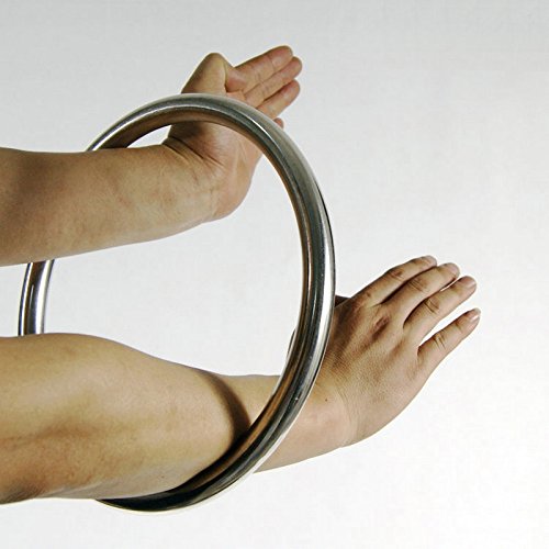 Wing Chun Stainless Ring Yewen Sau Sticky Hand Strength Training Tsun Siu Lum Kung Fu Self Defense Gun - Click to Buy