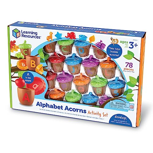 Learning Resources Kids Alphabet Acorns Activity Set,78 Pcs,Multicolor - Click to Buy