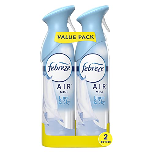 Febreze Air Mist Air Freshener Spray, Odor-Fighting Room Spray, Air Fresheners for Home and Bathroom and Kitchen, Aerosol Can, Linen & Sky Scent, 8.8oz, 2 Count - Click to Buy