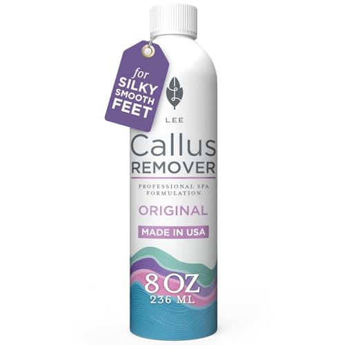 Lee Beauty Professional Callus Remover for Feet - Original, Powerful Formulation - Extra Strength Gel, Home Pedicure Foot Spa Results - Cracked & Dead Dry Skin Supplies - 8 Oz - Click to Buy