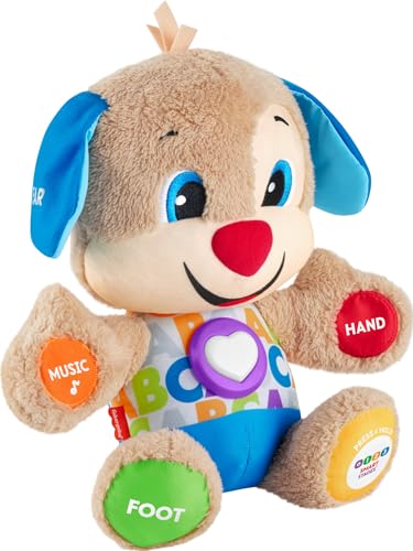 Fisher-Price Baby & Toddler Toy Laugh & Learn Smart Stages Puppy Musical Plush with Lights & Phrases for Infants Ages 6+ Months - Click to Buy