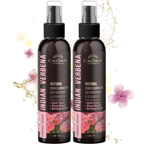 Natural Air Freshener Spray—Geranium & Lemongrass Odor Eliminator—Non-Toxic Essential Oil Deodorizer Spray for Home,Toilet,Room,Lounge,Laundry,Cabinet,Fabric;Safe for Kids & Pets—2PK- 4Oz each - Click to Buy