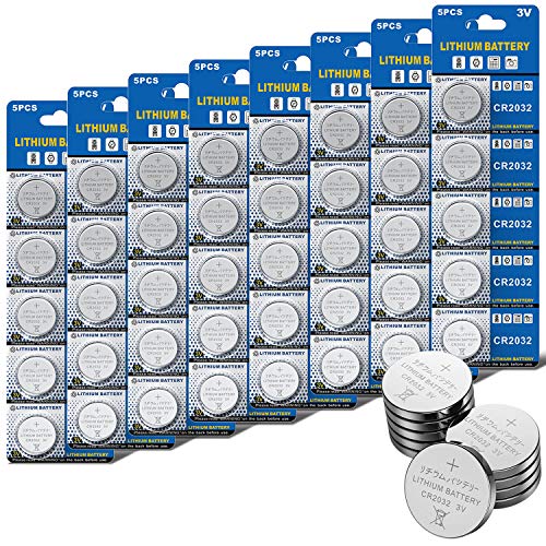 GutAlkaLi CR2032 Lithium 3V Battery, Electronic Coin Cell Button for Toys Calculators Watches(40 Pcs)