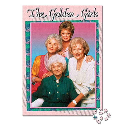 The Golden Girls 1000 Piece Jigsaw Puzzle | Officially Licensed Golden Girls Merchandise | Collectible Puzzle Featuring Blanche, Dorothy, Sophia, and Rose