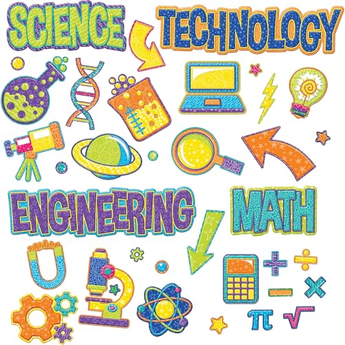 Eureka Color My World Teacher Supplies STEM Bulletin Board Set, 36 pcs - Click to Buy