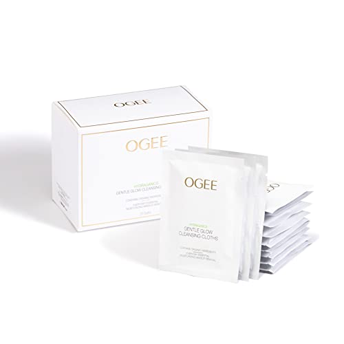 Ogee Daily Facial Cleansing Cloths – Organic & Natural Moisturizing Make-Up Remover Exfoliating Face Wipes with Alpha-Hydroxy Acids- 30 Wet Cloths - Click to Buy