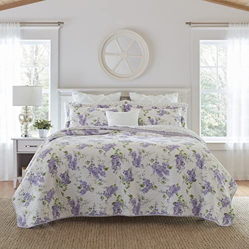 Laura Ashley Home Keighley Lilac Quilt Set Full/Queen 221051 - Click to Buy