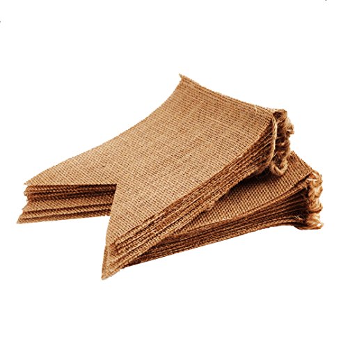 It's Party Time: 40Pcs Burlap Banner - Perfect DIY Party Decoration for a Wedding, Birthday, and Baby Shower - Click to Buy