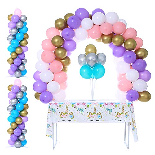 2 Set Balloon Column Stand Kit Base and Pole 4 Feet Height Balloon Tower Decoration for Birthday Party Wedding Party Event by Party Zealot - Click to Buy