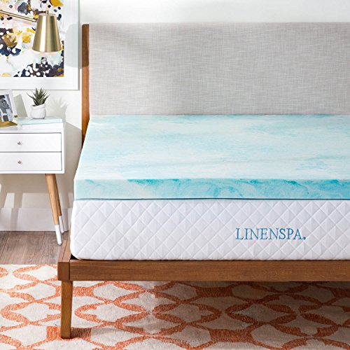 Linenspa 3 Inch Memory Foam Mattress Topper, Gel Swirl Memory Foam Twin XL, CertiPUR-US Certified - Click to Buy