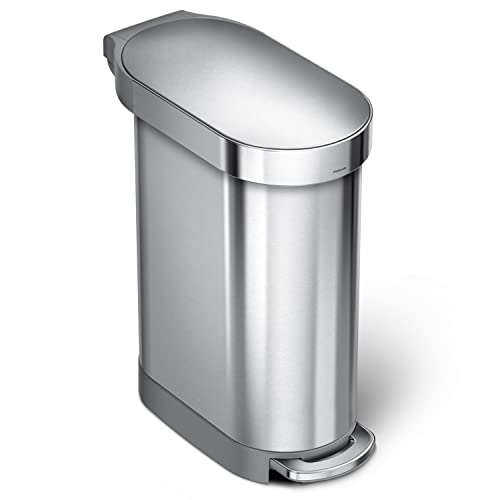 simplehuman Slim Step Can Brushed Stainless Steel 45 Liters / 12 Gallons - Click to Buy