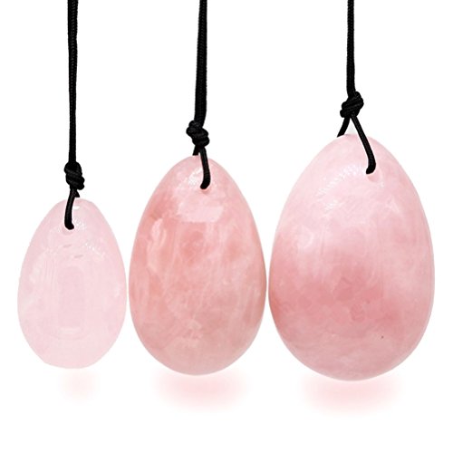 TOP-VRA Yoni Eggs Jade Stone Egg Yoni Egg, GIA Certified,Eggs Stones 3PCS Crystal Chakra Healing Yoga Exercise Eggs to Train PC Muscles for Women Exercise (Rose Quartz) - Click to Buy