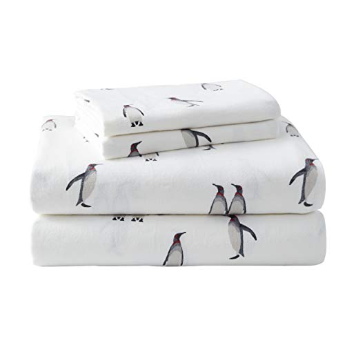 Eddie Bauer Bettwäsche-Set für Doppelbett, warme, atmungsaktive Baumwoll-Flanell-Bettwäsche mit tiefen Taschen, gebürstet für zusätzliche Weichheit, gemütliche Heimdekoration, Öko-Tex-Zertifiziert - Click to Buy