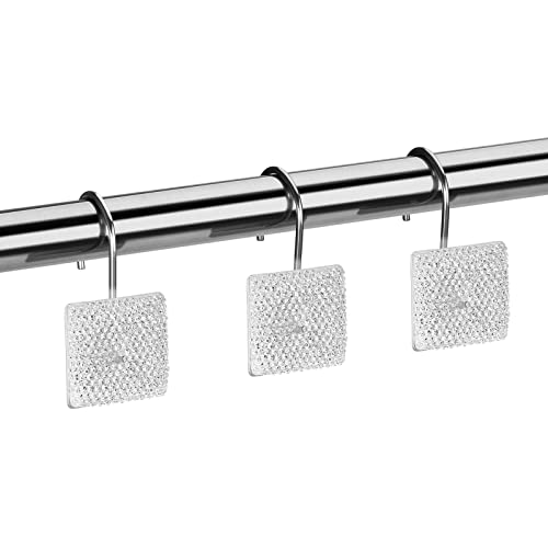 AGPTEK 12 PCS Decoractive Shower Curtain Hooks for Living Room Bedroom Bathroom - Click to Buy