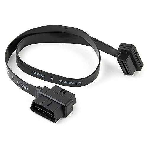 GEMWON OBD2 Extension Cable, 2 in 1 OBDII 16 Pin Female to Male Connector Diagnostic Extender Flat Ribbon Cable 60cm/2ft - Click to Buy
