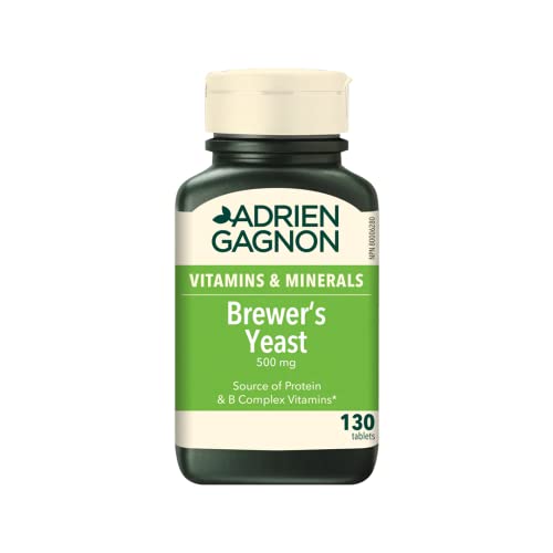 Adrien Gagnon - Brewer's Yeast, 500 mg, Source of Protein and B Complex Vitamins - For the Maintenance of Good Health - 130 tablets - Click to Buy
