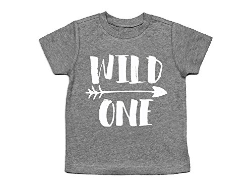 Wild One 1st Birthday Shirt First Birthday Top (12 Months, Heather Gray) - Click to Buy