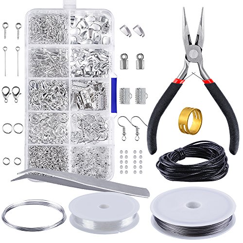 PP OPOUNT Jewelry Making and Repair Tools Kit Jewelry Making Kit Jewelry Findings Starter Kit Jewelry Beading Making and Repair Tools Kit Pliers Silver Beads Wire Starter Tool - Click to Buy