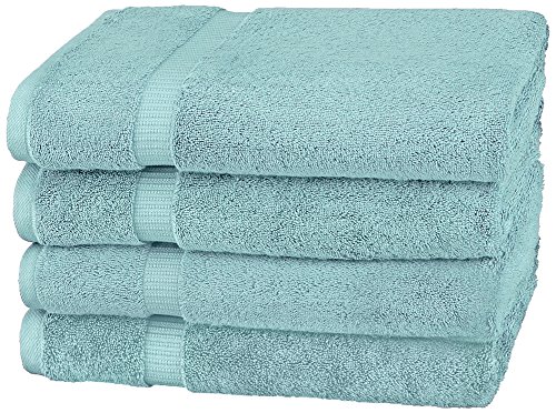 Pinzon Organic Cotton Bath Towel, Set of 4, Spa Blue - Click to Buy
