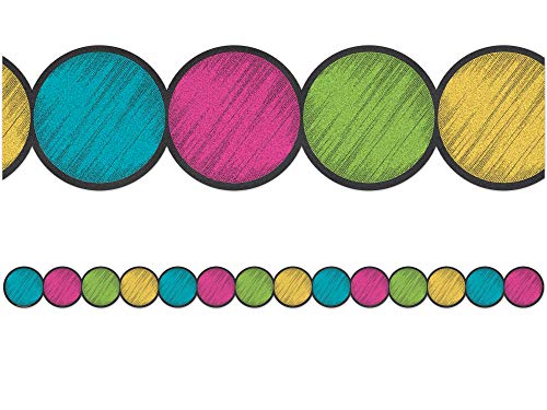 Teacher Created Resources 3498 Chalkboard Brights Circles Die-Cut Border Trim - Click to Buy