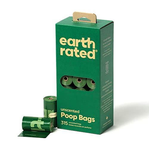 Earth Rated 315-Count Dog Waste Bags, Unscented Poop Bags, 21 Refill Rolls - Click to Buy