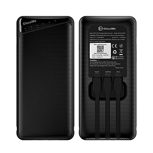 GlocalMe Triforce Mobile Hotspot,Wireless Portable WiFi for Travel in 200+ Countries,No SIM Card Needed,Smart Local Network Auto-Selection,High Speed with Global 1GB Data (Triforce Black) - Click to Buy