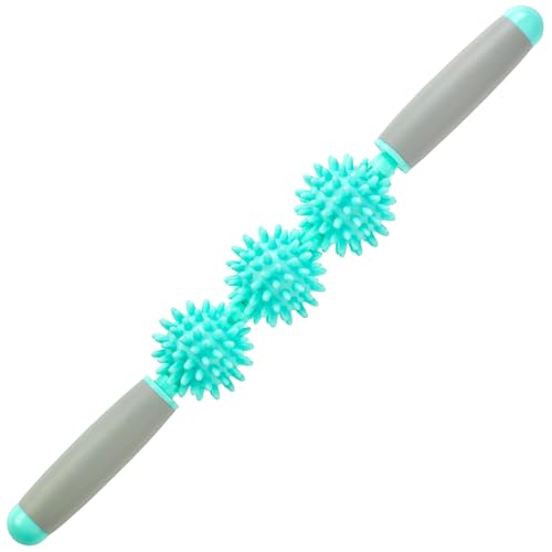 Coolife Fascia Muscle Roller - Cellulite Massager - Fascia Roller for Cellulite and Sore Muscles - Neck, Leg, Back, Body Deep Tissue Massage Stick Tools - 3 Balls Size Version - Click to Buy