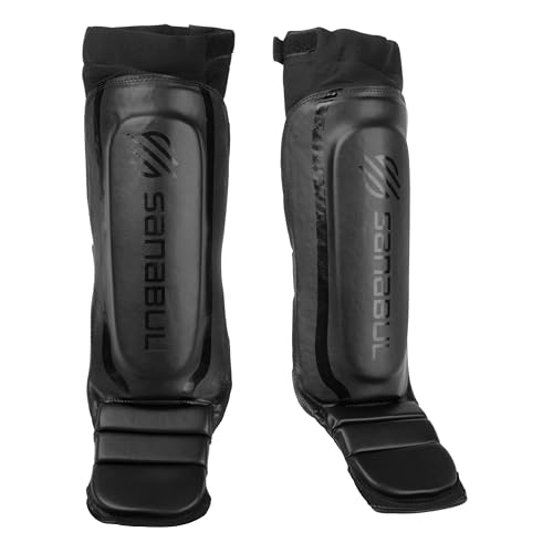 Sanabul Essential Hybrid Kickboxen MMA Schienbeinschoner, schwarz - Click to Buy
