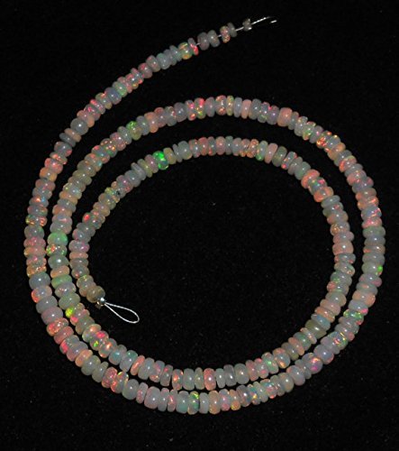 AAA Ethiopian Opal Smooth Rondelle loose gemstone Beads 3-6mm 16"inches - Click to Buy