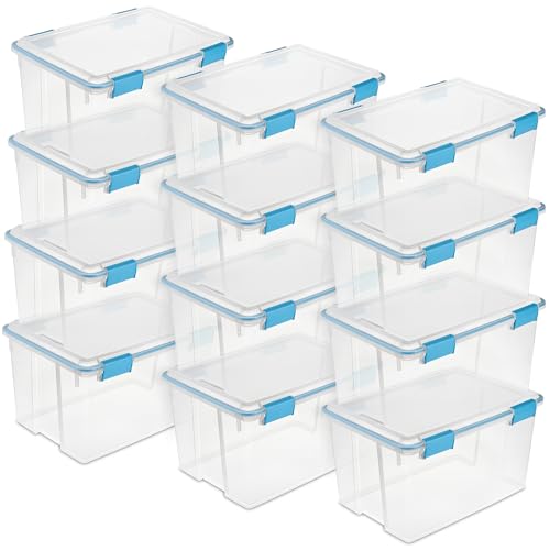 STERILITE 54 Quart Gasket Box in Clear with Blue Latches, 12 Pack | 19344304 - Click to Buy