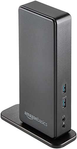 Amazon Basics USB 3.0 Universal Laptop Dual Monitor Docking Station - Click to Buy