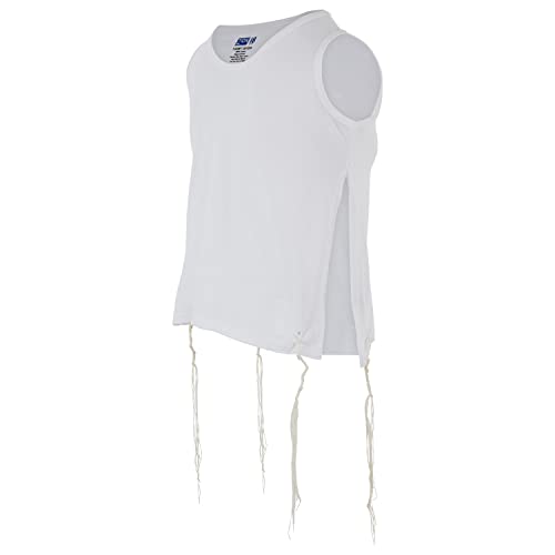 Zion Judaica Quality Boys Tzitzit Undershirt Kids Fine Cotton Certified Kosher T-Shirt Tzitzis Sweat Free Camp Talit Katan White - Click to Buy