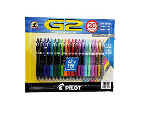 Pilot G2 Premium Roller à encre gel, fine 0,7 mm, 20 rétractable stylos - Click to Buy