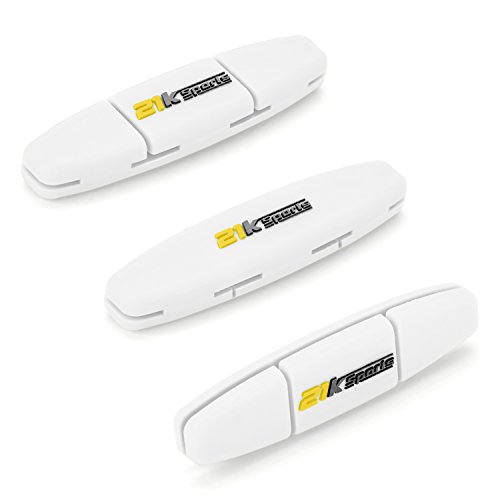 21K Sports Tennis Vibration Dampener- Set of 3-Tennis Shock Absorber for Strings- Best for Tennis Racket, Premium- Durable & Long-Lasting- Great for Tennis Players (Green) (White) - Click to Buy