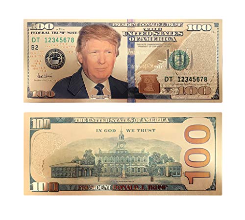 Authentic President Donald Trump Gold Plated Dollar Bill $100 Presidential Collectible Bank Note by Lane Co - Click to Buy