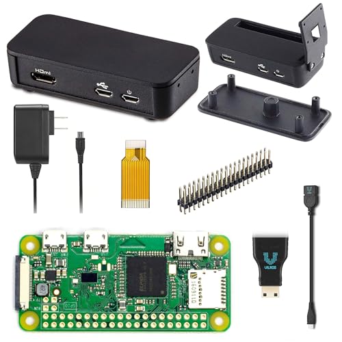 Vilros Raspberry Pi Zero W Basic Starter Kit- Black Case Edition-Includes Pi Zero W -Power Supply & Premium Black Case - Click to Buy