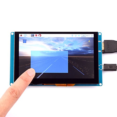 GeeekPi 5 Inch Capacitive Touch Screen 800x480 HDMI Monitor TFT LCD Display for Raspberry Pi 3/2 Model B/B+/Pi Zero & BeagleBone Black & PC - Click to Buy
